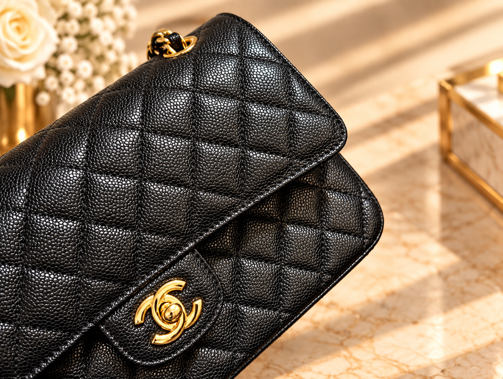 CHANEL Timeless Classique 11.12 – Cuir Caviar Noir & Gold