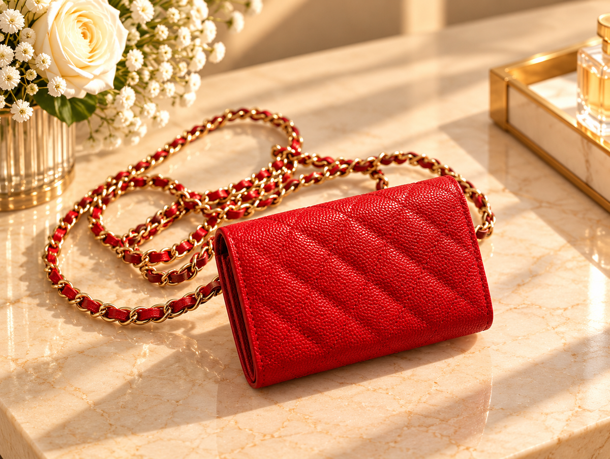 Mini Chanel Wallet on Chain (WOC) – Cuir Caviar Red