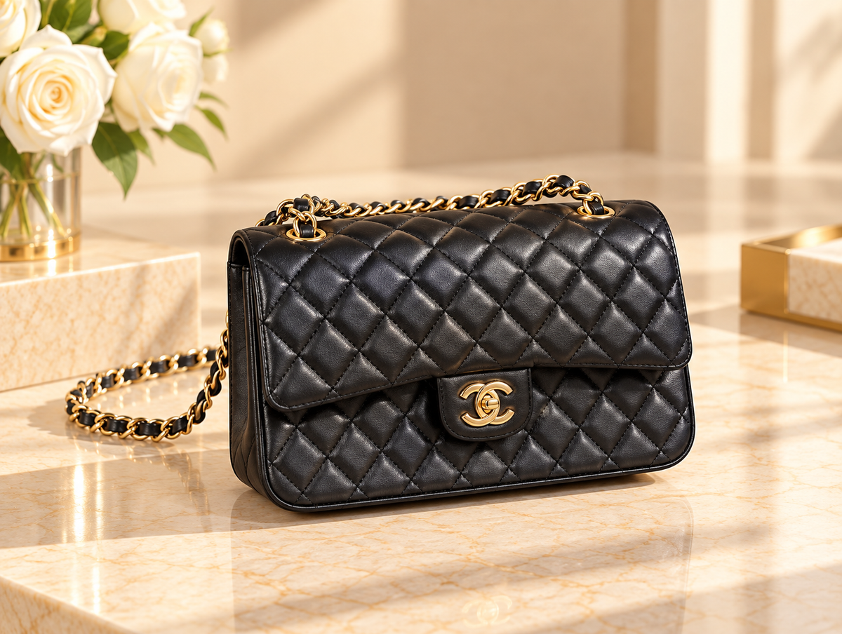 CHANEL Timeless Classique 11.12 – Cuir noir & Gold