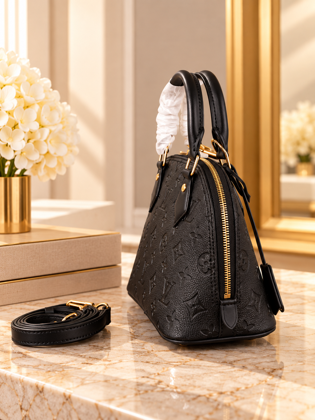 Louis Vuitton Alma BB Noir Monogram Empreinte