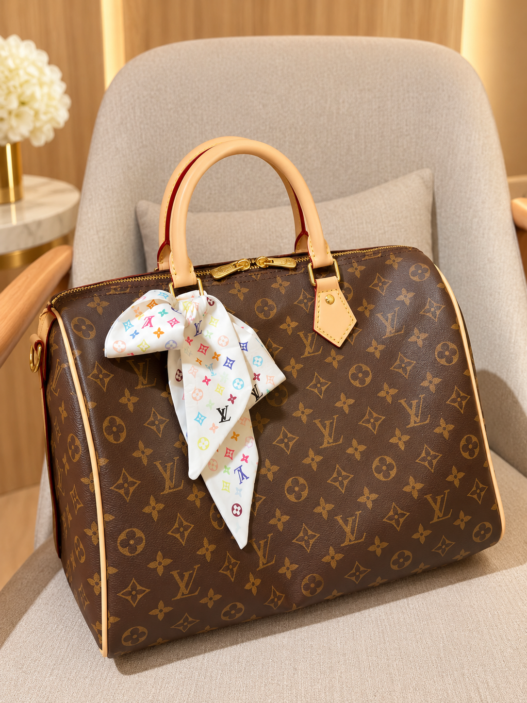 Louis Vuitton Speedy 35 cm monogramme bandoulière réglable