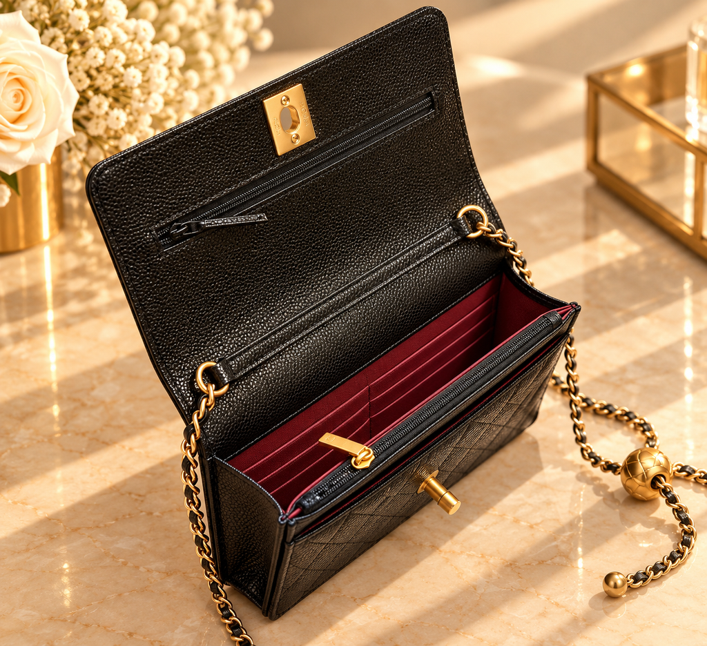 CHANEL Wallet on Chain (WOC) – Cuir Caviar Noir & Gold