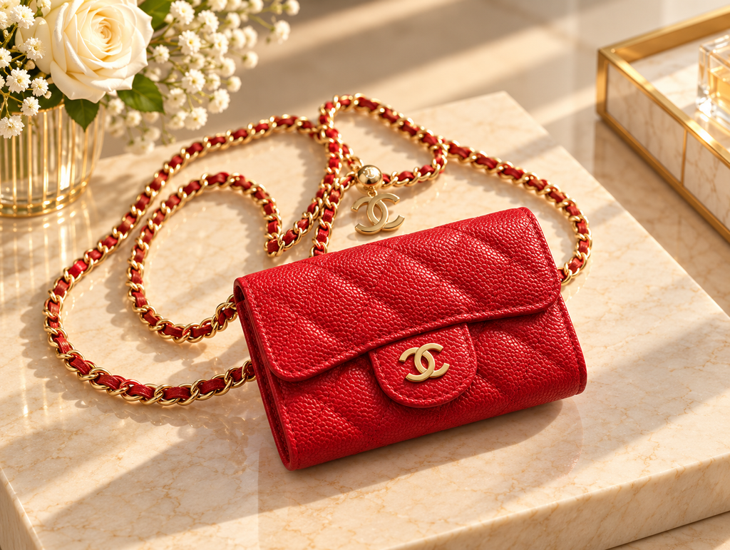 Mini Chanel Wallet on Chain (WOC) – Cuir Caviar Red