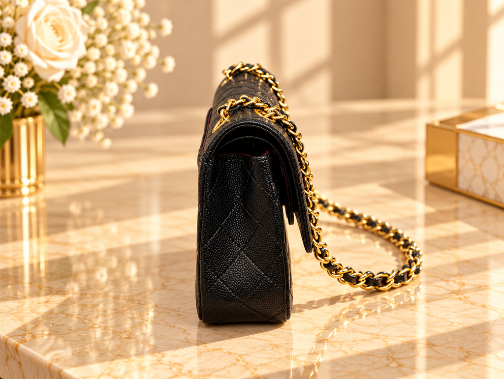 CHANEL Timeless Classique 11.12 – Cuir Caviar Noir & Gold