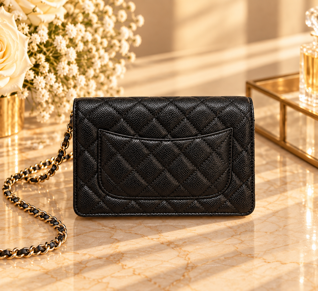 CHANEL Wallet on Chain (WOC) – Cuir Caviar Noir & Gold