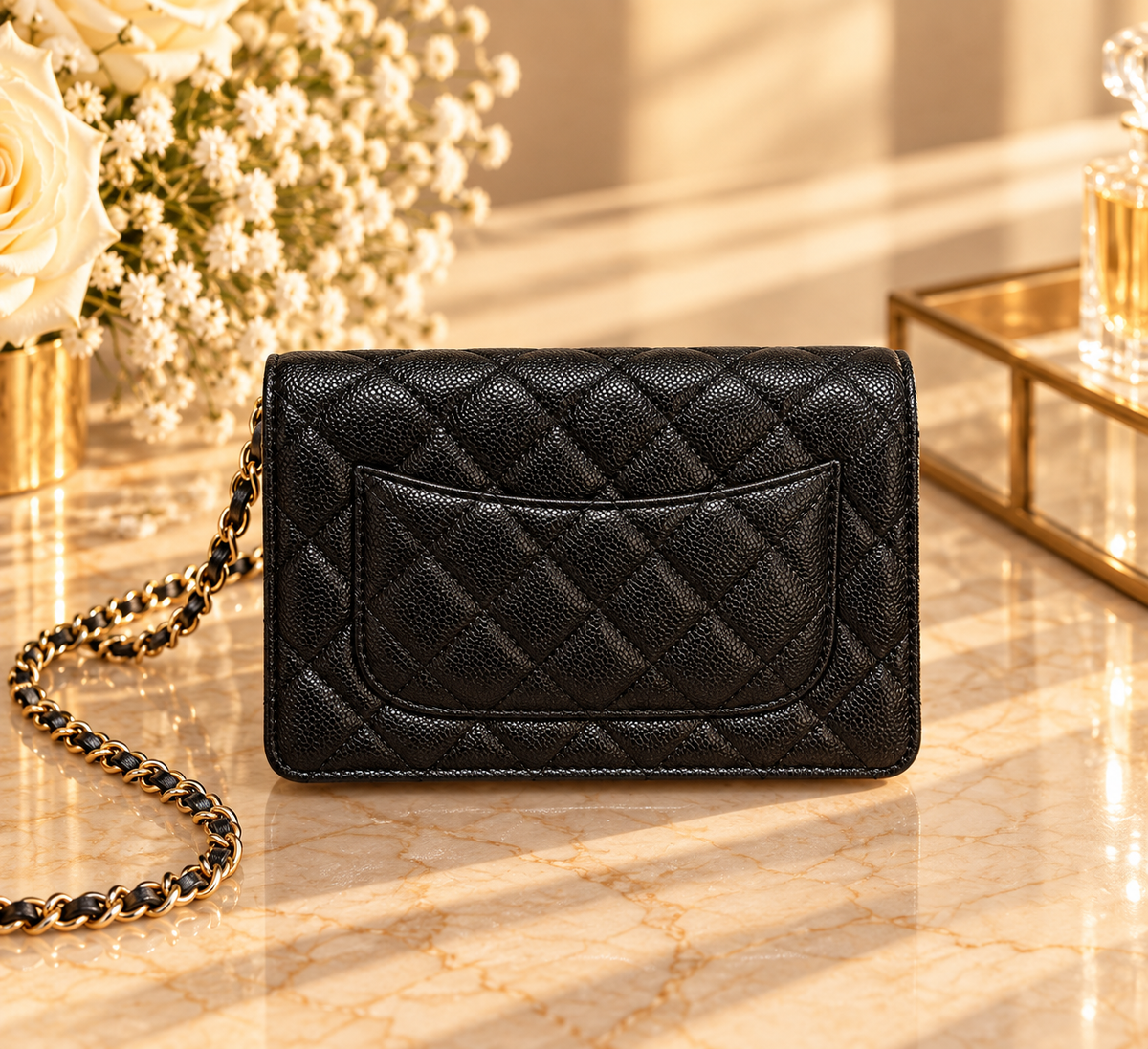 CHANEL Wallet on Chain (WOC) – Cuir Caviar Noir & Gold