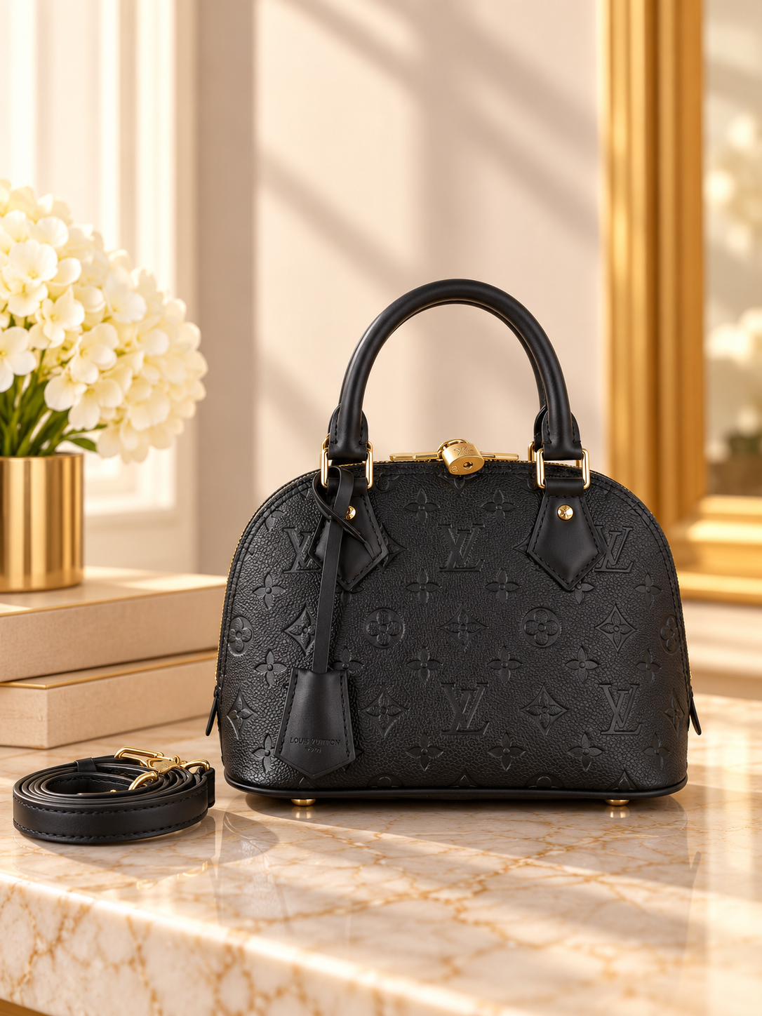 Louis Vuitton Alma BB Noir Monogram Empreinte