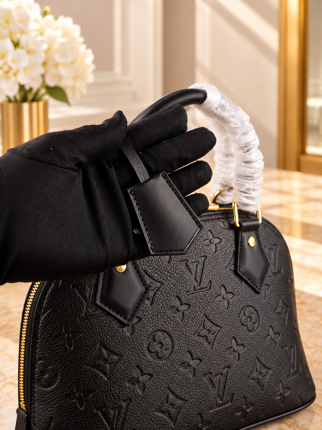 Louis Vuitton Alma BB Noir Monogram Empreinte