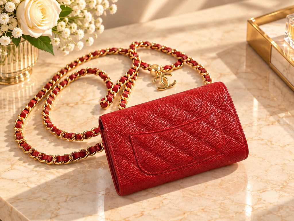 Mini Chanel Wallet on Chain (WOC) – Cuir Caviar Noir & Gold