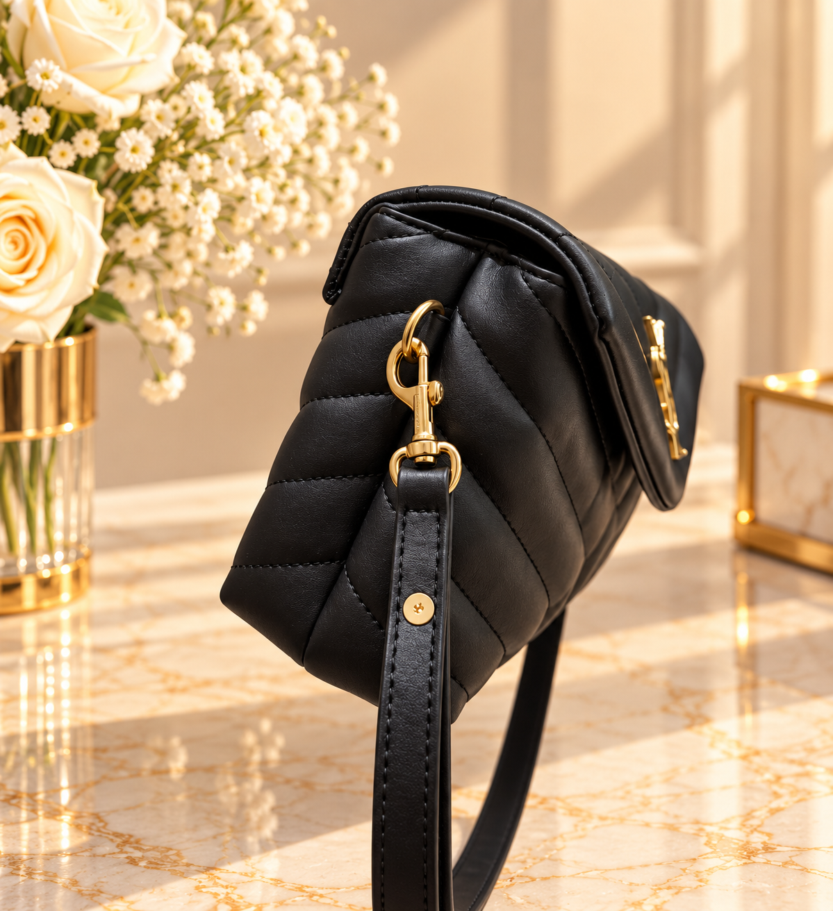 SAINT LAURENT Loulou Medium – 30 × 22 cm