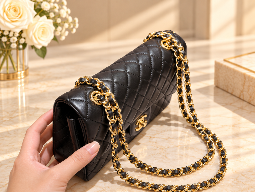 CHANEL Timeless Classique 11.12 – Cuir noir & Gold