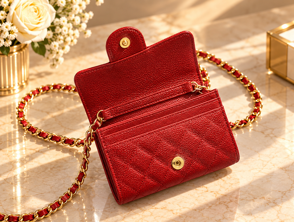 Mini Chanel Wallet on Chain (WOC) – Cuir Caviar Noir & Gold