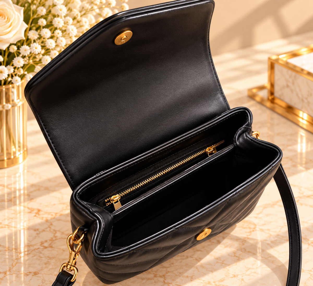 SAINT LAURENT Loulou Medium – 30 × 22 cm