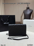 SAINT LAURENT Cassandre – Full Black 23 × 15 cm